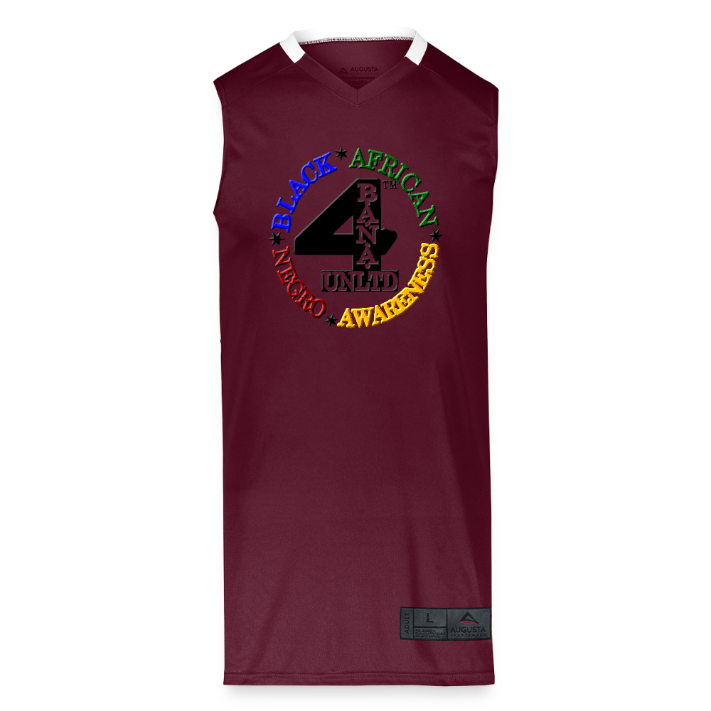 4 Banau MB1 Basketball Jersey - maroon/white